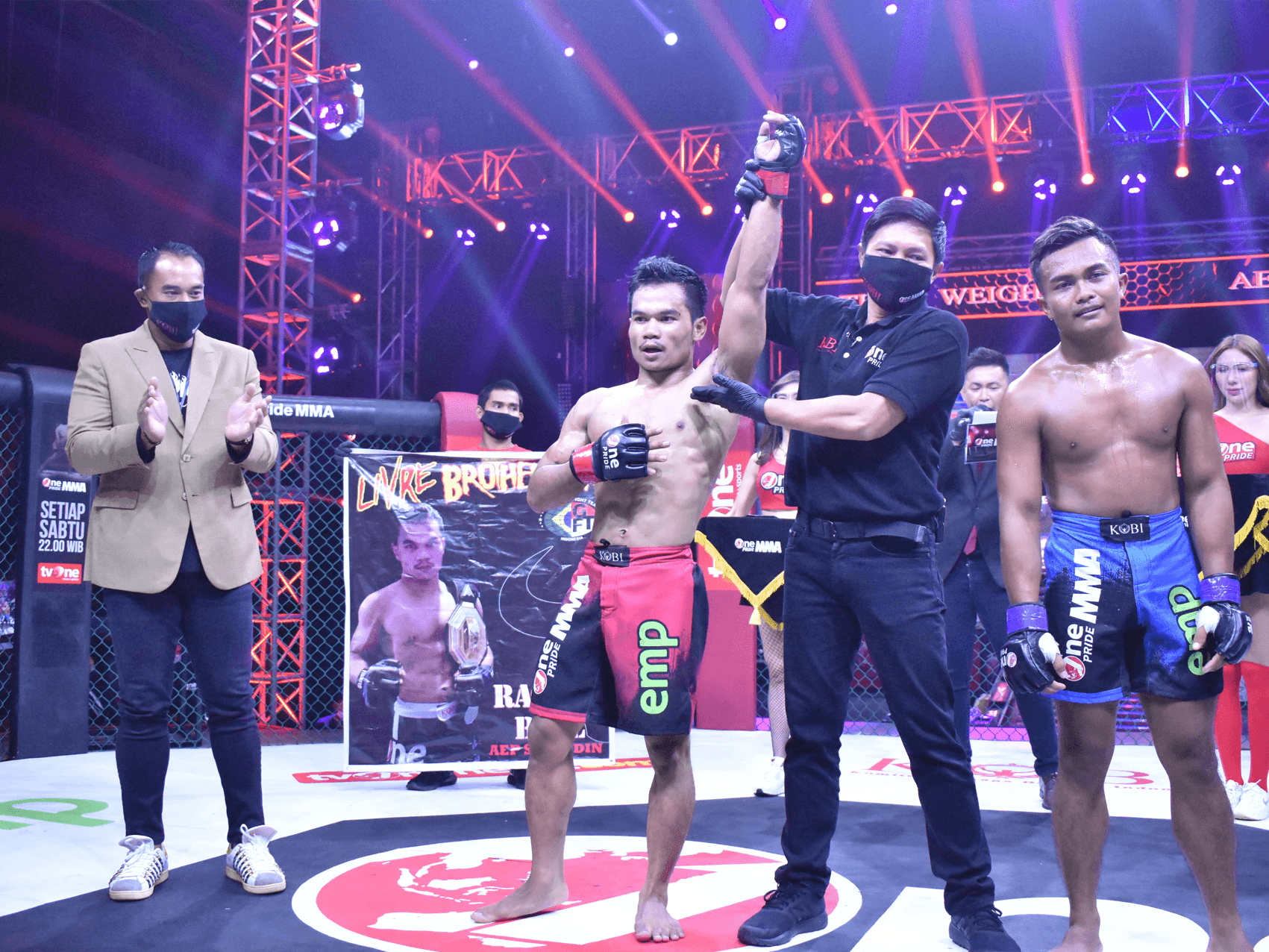 Masih Perkasa, Aep Saepudin Pertahankan Sabuk di One Pride MMA FN 45